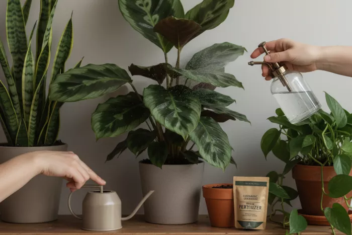 Low-light indoor plants healthy foliage care