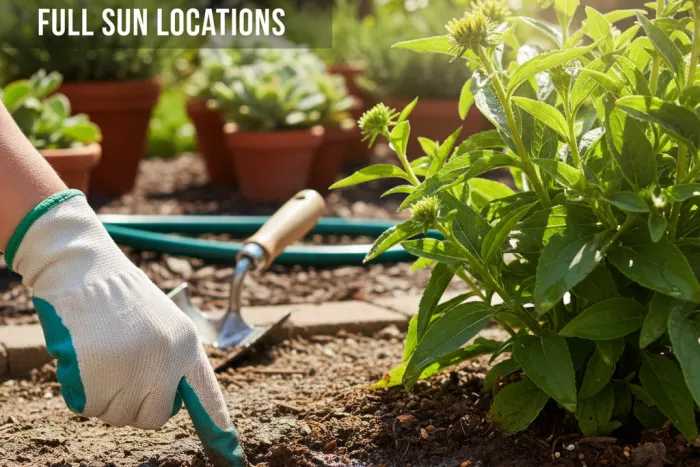 Full sun plants watering needs and hydration