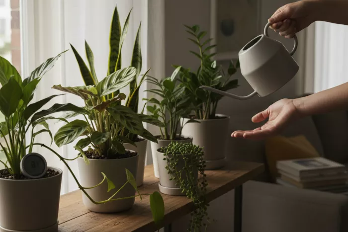 Low-light houseplant care: watering, airy potting mix