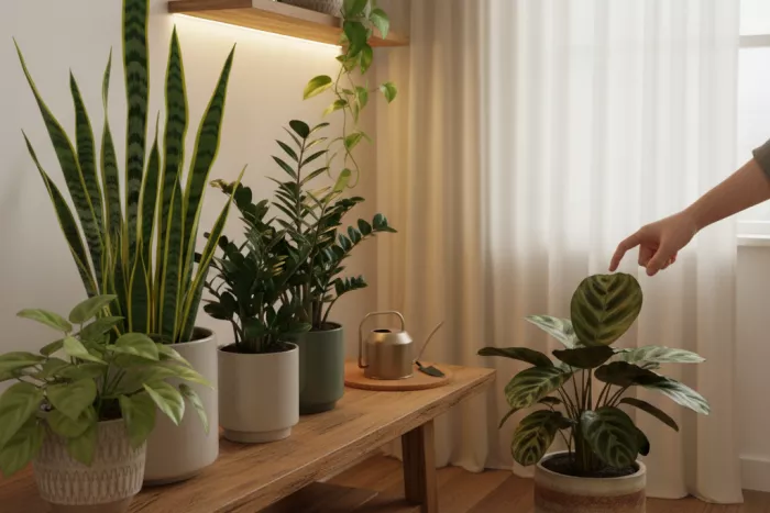 Low-light houseplant care for steady growth