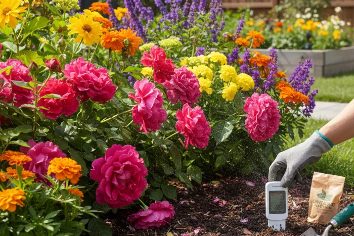 Full sun flowering plants soil nutrients