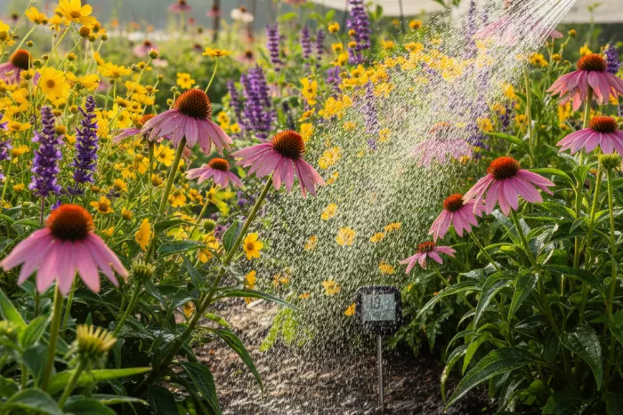 Full sun flowering plants preventing sun scorch