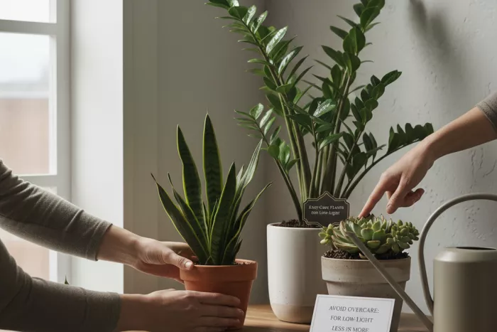 Low-light houseplant care to prevent overwatering