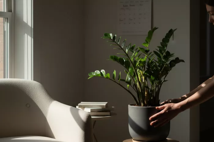 Rotating hardy indoor plants for balanced growth