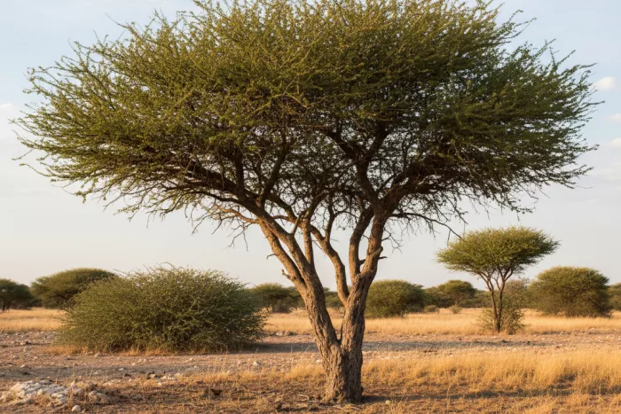 Fast-growing acacia canopy and drought-tolerant foliage