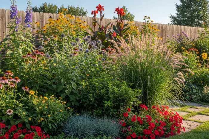 Tall full-sun plants for garden placement