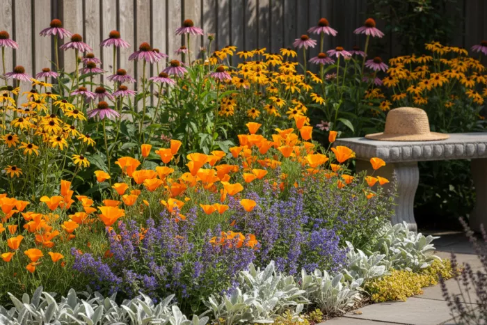 Full-sun plants for small garden design