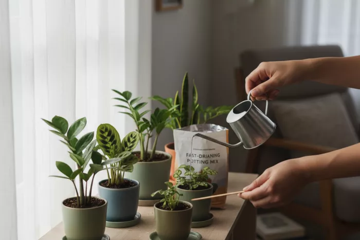Low-light miniature houseplant care tips