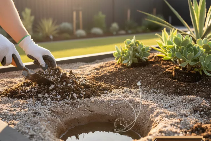 Soil preparation for heat-resistant full-sun plants