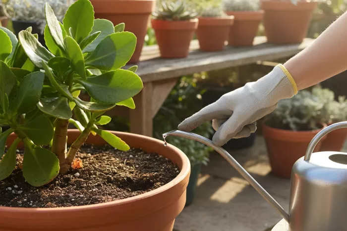 Deep watering for sun-loving low-maintenance plants
