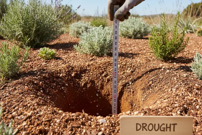 Soil drainage preparation for drought-tolerant full-sun plants