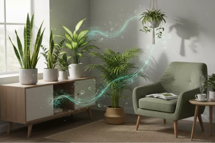 Low-light air-purifying houseplants for indoor air quality