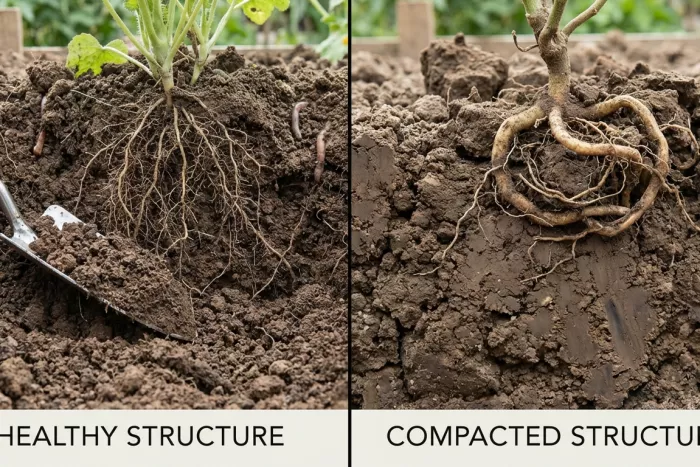 Beginner soil structure for healthy root growth