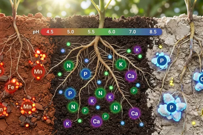 Soil pH balance for nutrient availability