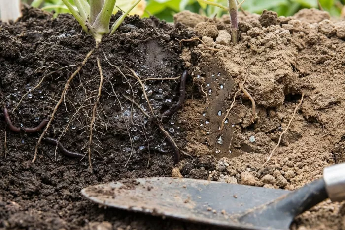 Soil moisture retention for healthy plant growth