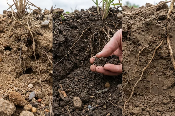 Soil texture balance for healthy roots