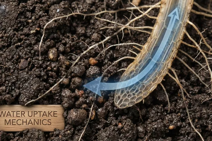 Root water uptake via soil osmotic gradients