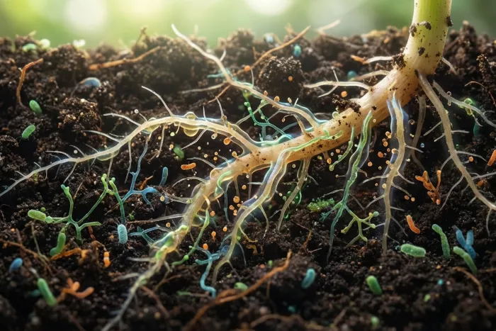 Root rhizosphere interactions with soil microbes