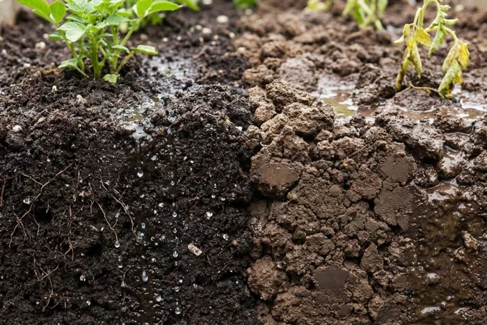 Soil drainage rate for healthy root zone
