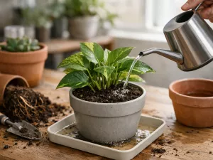 How to Water Plants After Repotting Without Root Stress