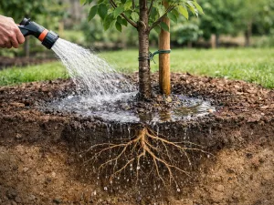 Proper Watering Depth for Young Garden Trees