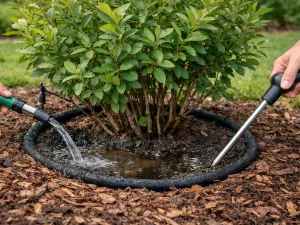 How to Water Shrubs Without Shallow Rooting