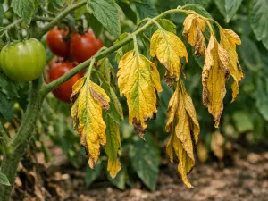 Yellow Leaves With Curling or Drooping