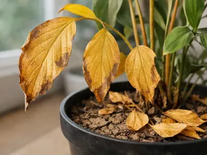 Dry or Brittle Yellow Leaves Explained