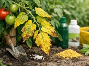 Nutrient Deficiency Causing Yellow Leaves