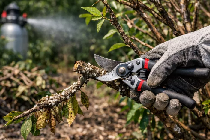 pruning for severe scale infestations