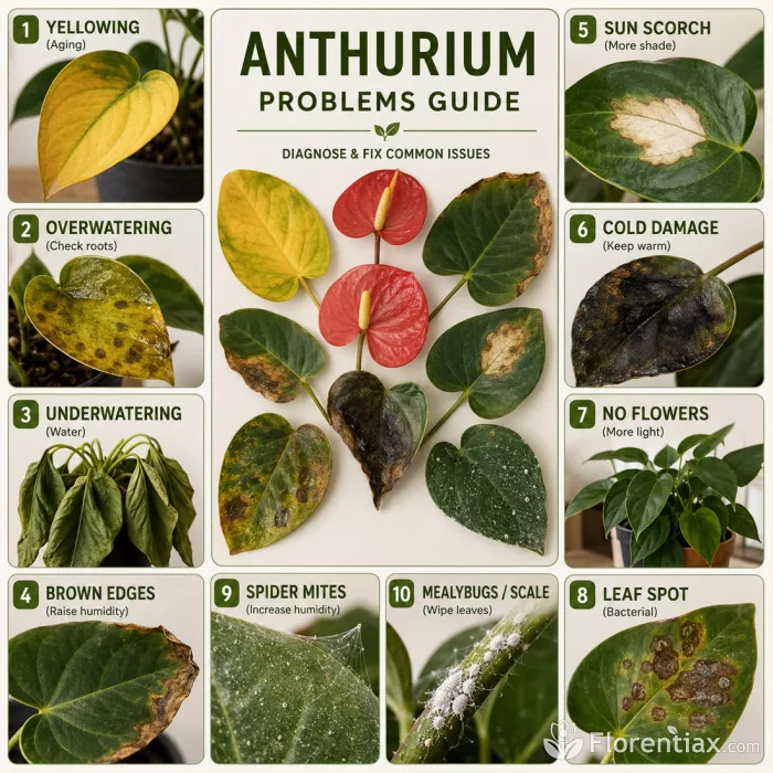 Anthurium problems, pests and disease guide