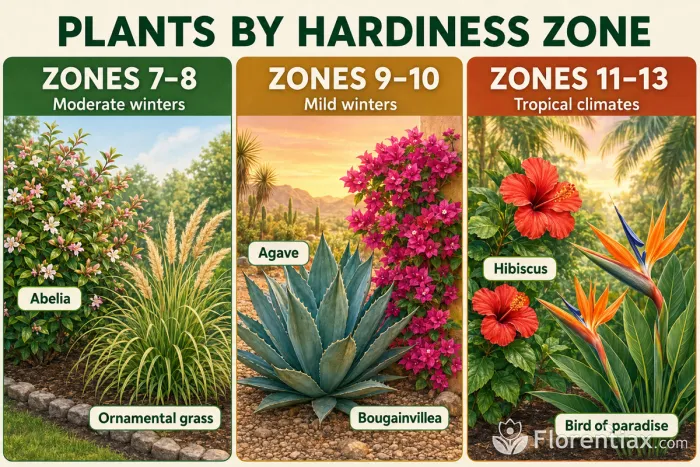 Plants for USDA hardiness zones 7–13