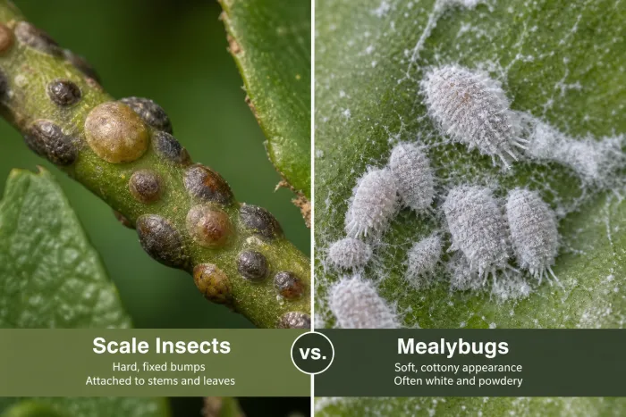 scale vs mealybug differences