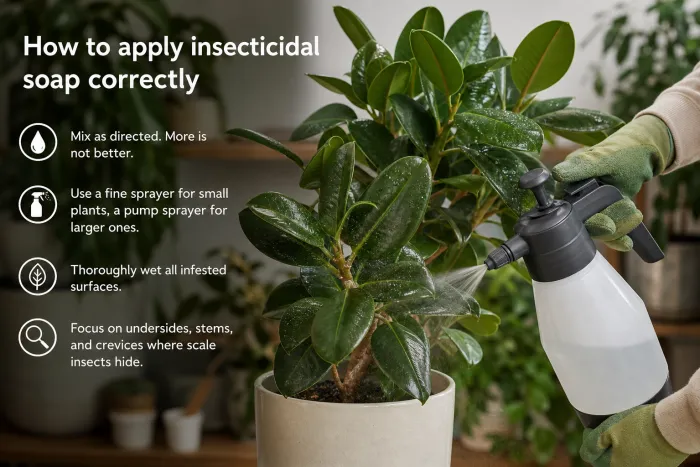 insecticidal soap application for scale insects