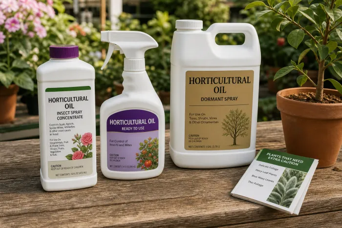 Horticultural oil for scale insect control