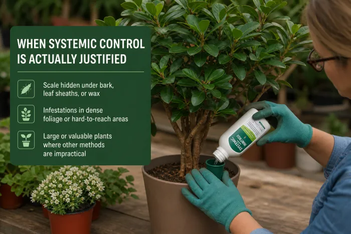 Targeted systemic insecticide for scale control
